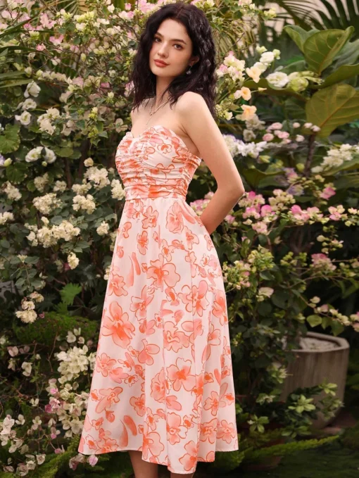 rochie-shadya-cu-imprimeu-floral-si-umeri-goi