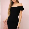 rochie-texturata-cu-croi-mulat-si-volane-la-umeri-neagra