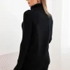 rochie-tricotata-neagra-cu-guler-inalt