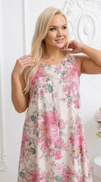 rochie-vaporoasa-cu-imprimeu-floral-bogat-roz