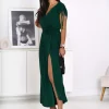 rochie-verde-eleganta-cu-cordon-floral