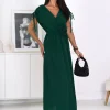 rochie-verde-eleganta-cu-cordon-floral