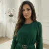 rochie-verde-eleganta-scurta-cu-volane-si-curea-in-talie