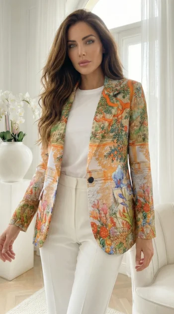 sacou-alb-cu-imprimeu-peisaj-cu-motive-florale-bogate