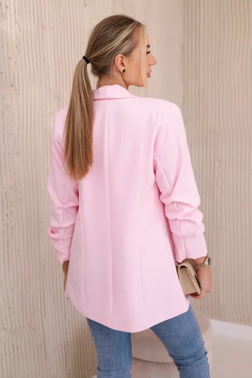 sacou-baby-pink-elegant-cu-maneci-drapate