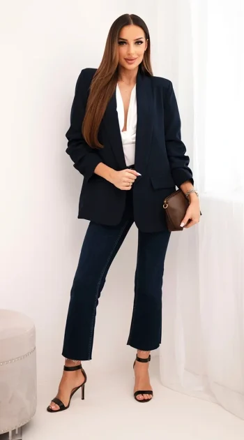 sacou-elegant-bleumarin-cu-maneci-drapate-fancy