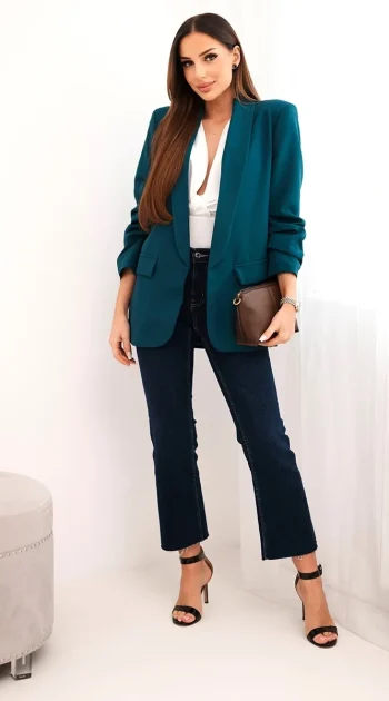 sacou-elegant-cu-maneci-drapate-albastru-azur-fancy