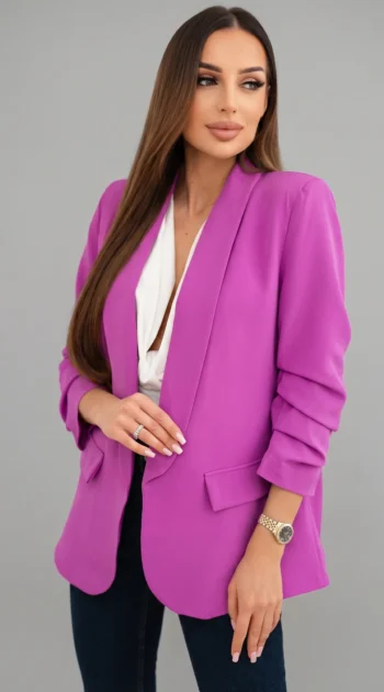 sacou-elegant-cu-maneci-drapate-fancy-fuchsia