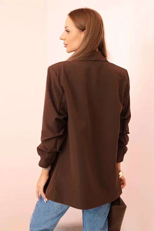 sacou-elegant-cu-maneci-drapate-fancy-mocca