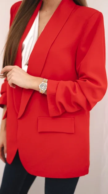 sacou-elegant-cu-maneci-drapate-fancy-rosu-corai