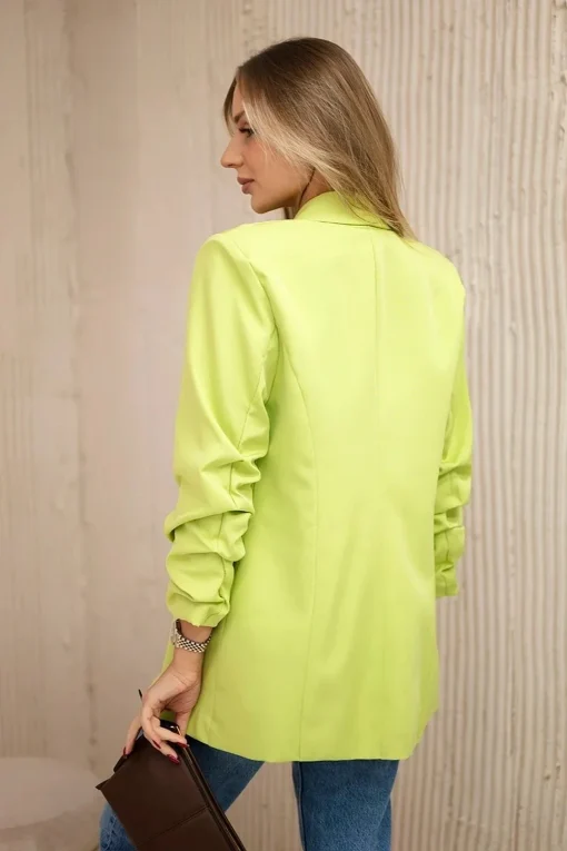 sacou-elegant-cu-maneci-drapate-fancy-yellow