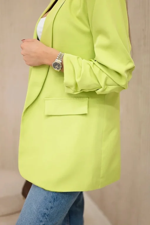 sacou-elegant-cu-maneci-drapate-fancy-yellow
