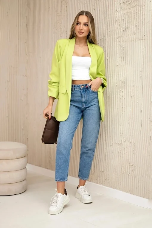 sacou-elegant-cu-maneci-drapate-fancy-yellow