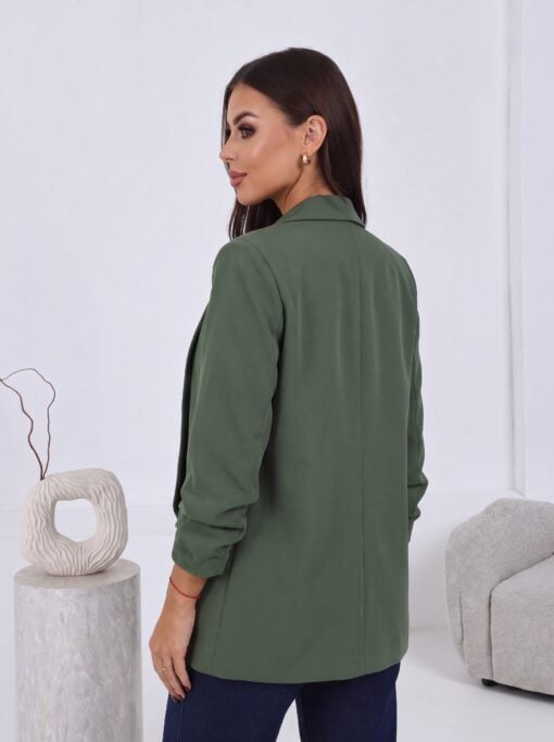 sacou-elegant-cu-maneci-drapate-kaki-fancy