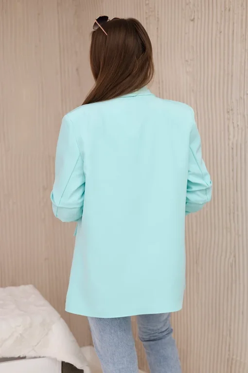 sacou-elegant-cu-maneci-drapate-mint-fancy