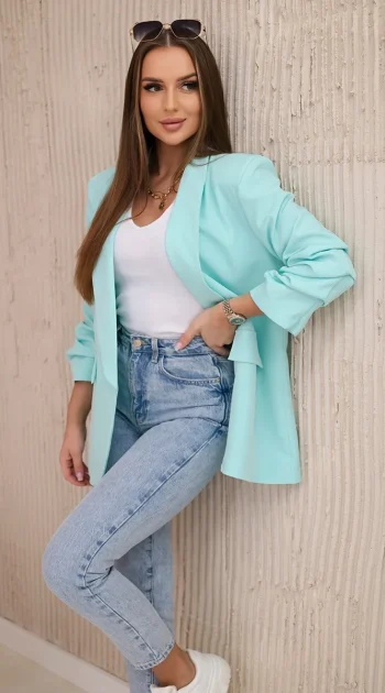 sacou-elegant-cu-maneci-drapate-mint-fancy