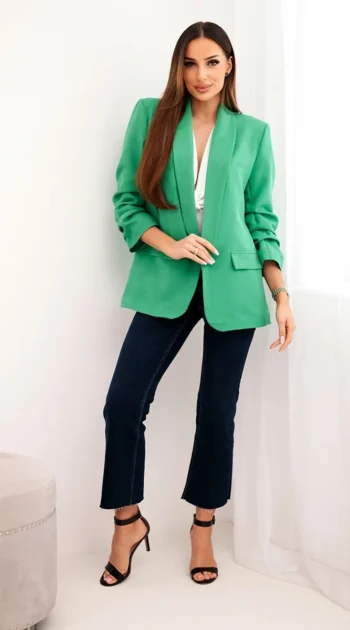 sacou-elegant-cu-maneci-drapate-verde-fancy-copiaza