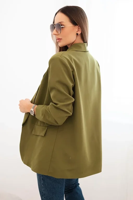 sacou-elegant-cu-maneci-drapate-verde-olive-fancy