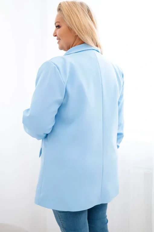 sacou-elegant-marime-mare-bleu-cu-maneci-drapate