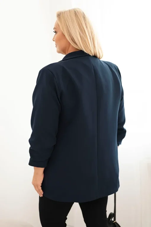 sacou-elegant-marime-mare-bleumarin-cu-maneci-drapate