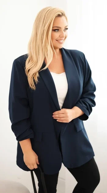 sacou-elegant-marime-mare-bleumarin-cu-maneci-drapate