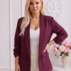 sacou-elegant-marime-mare-bordo-cu-maneci-drapate-fancy