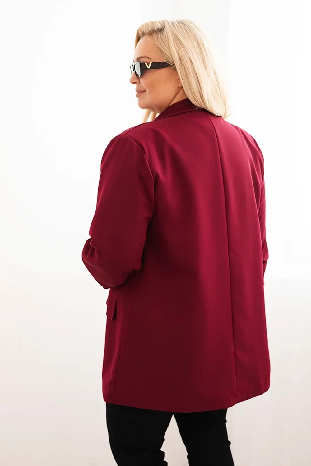Sacou elegant marime mare burgun... - 2 | YEO