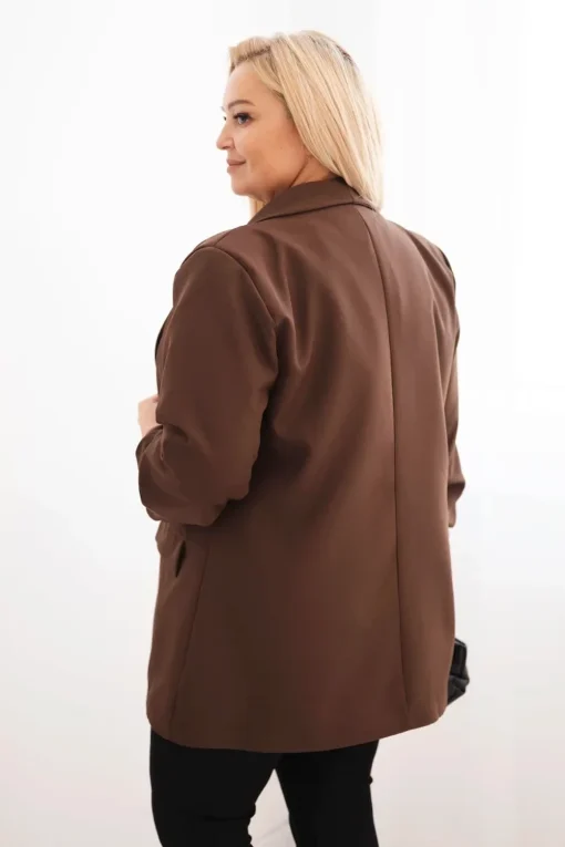 sacou-elegant-marime-mare-maro-cu-maneci-drapate