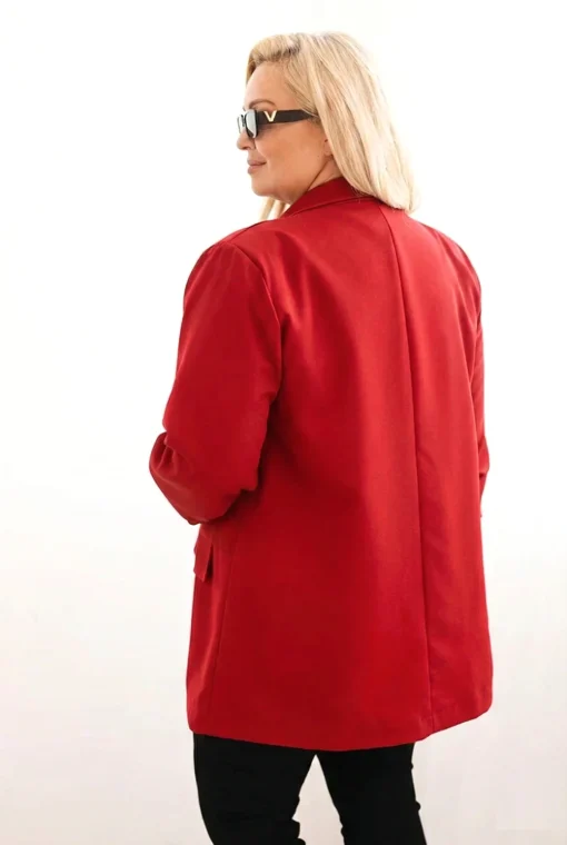 sacou-elegant-marime-mare-rosu-cu-maneci-drapate