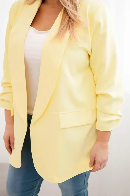 sacou-elegant-marime-mare-vanilla-cu-maneci-drapate-fancy