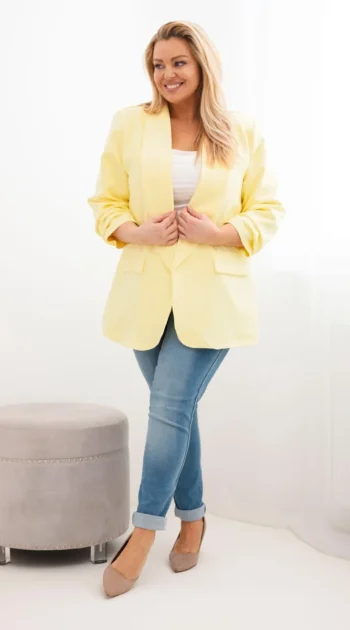 sacou-elegant-marime-mare-vanilla-cu-maneci-drapate-fancy