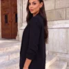 sacou-elegant-negru-cu-maneci-drapate-fancy