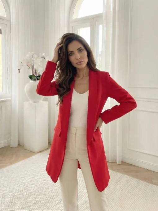 sacou-elegant-rosu-lung