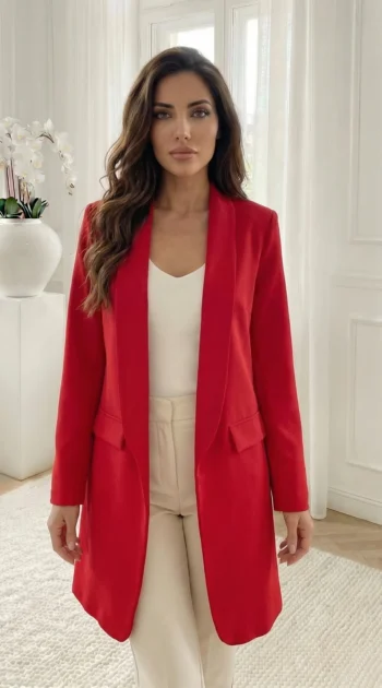 sacou-elegant-rosu-lung