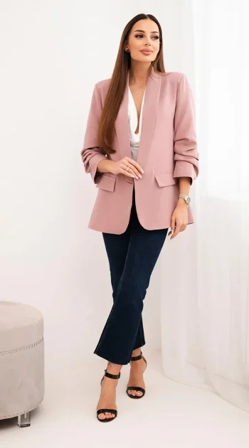 sacou-elegant-roz-pudra-cu-maneci-drapate-fancy