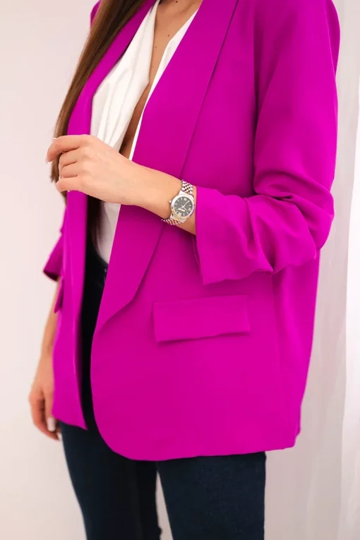 sacou-elegant-violet-cu-maneci-drapate-fancy