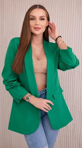 sacou-fancy-green-elegant-cu-maneci-drapate
