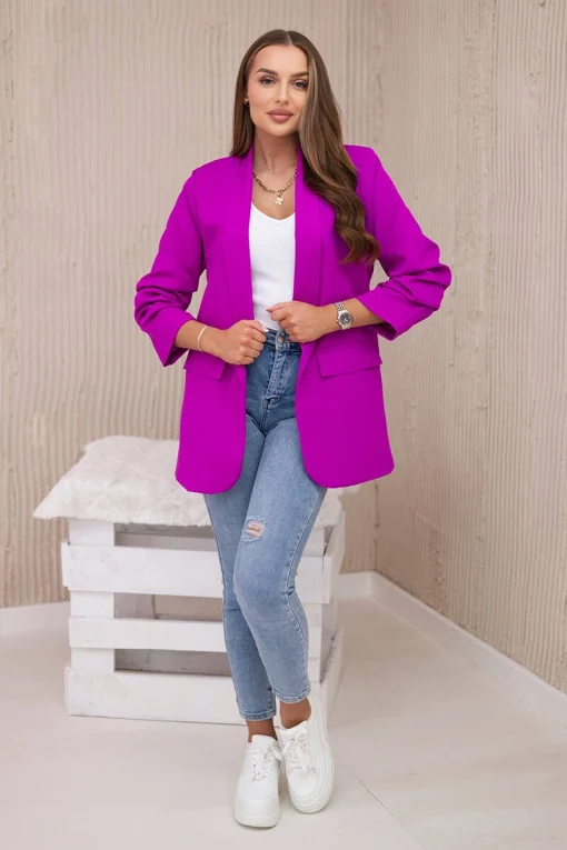 sacou-fancy-violet-elegant-cu-maneci-drapate