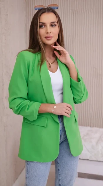 sacou-fresh-green-elegant-cu-maneci-drapate
