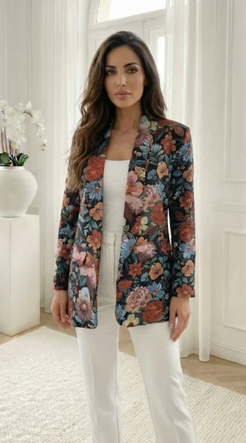 sacou-negru-cu-imprimeu-floral-multicolor