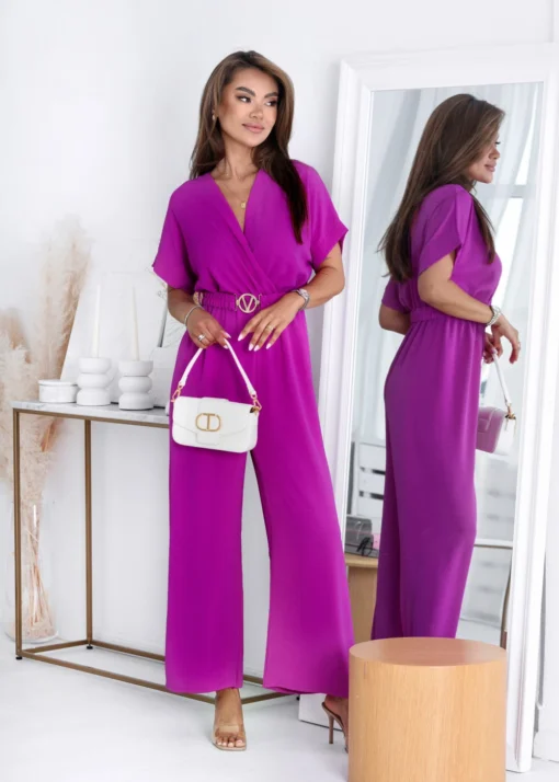 salopeta-eleganta-fucsia-cu-decolteu-petrecut
