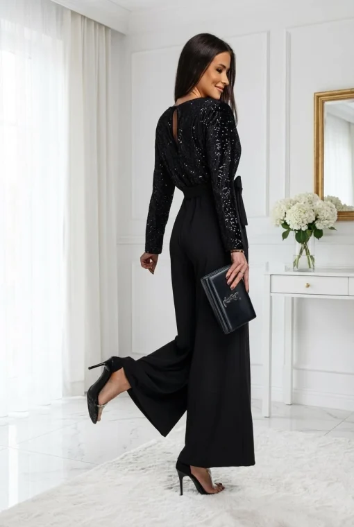 salopeta-eleganta-neagra-cu-paiete-si-pantaloni-largi