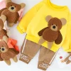 set-2-piese-baieti-galben-si-bej-cu-ursulet-aplicat