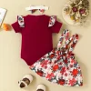 set-3-piese-fete-burgundy-cu-imprimeu-floral