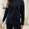 set-dama-casual-negru-cu-aplicatii-pietricele