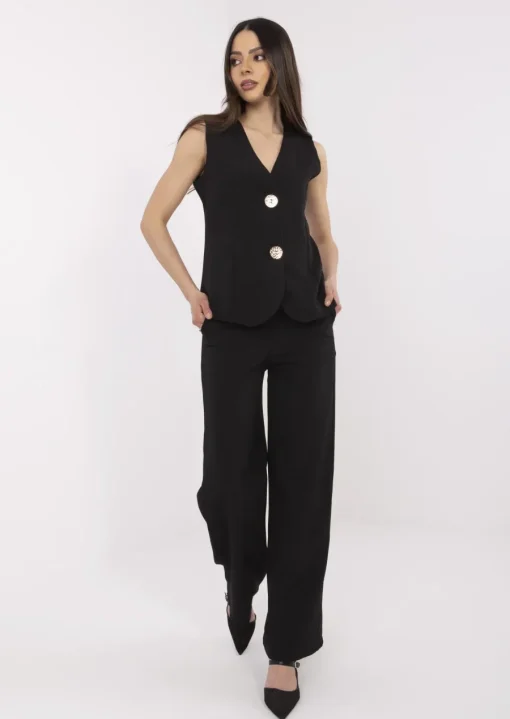 set-elegant-negru-cu-pantaloni-si-vesta-eleganta-cu-nasturi-decorativi