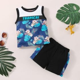 Set maiou si pantaloni Tropical