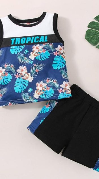 Set maiou si pantaloni Tropical