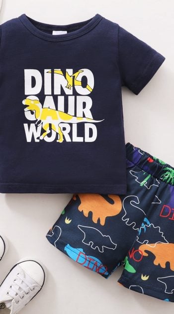 Set tricou si pantaloni Dinosaur World