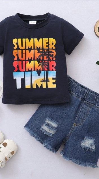 Set tricou si pantaloni Summer Time